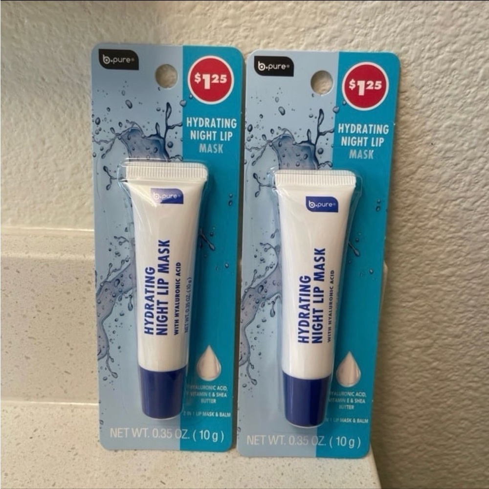 B pure hydrating lip mask Moisturizing Skin Care Tubes x2